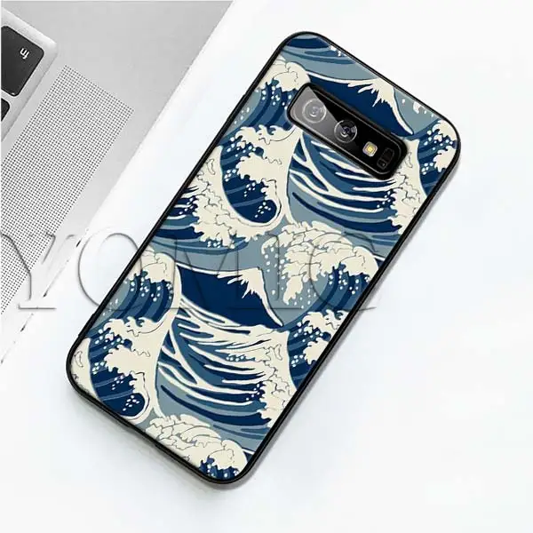 010 Черный силиконовый чехол Hokusai The Great Wave для samsung Galaxy S10 S10e S8 S9 Plus S7 A40 A50 A70 Note 8 9 мягкий чехол - Цвет: 010