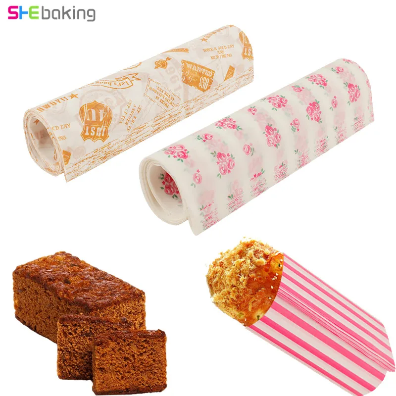 Shebaking 50 шт./компл. пищевая оберточная бумага водостойкая Восковая торт Печенье