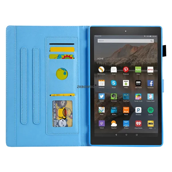 Для Amazon Новинка чтения электронных книг Kindle Fire/Kindle Fire HD 8 чехол с принтом из искусственной кожи чехол-подставка Funda для Kindle Fire Hd8 сумочка-рукав с текстурой "Дикая Лошадь"