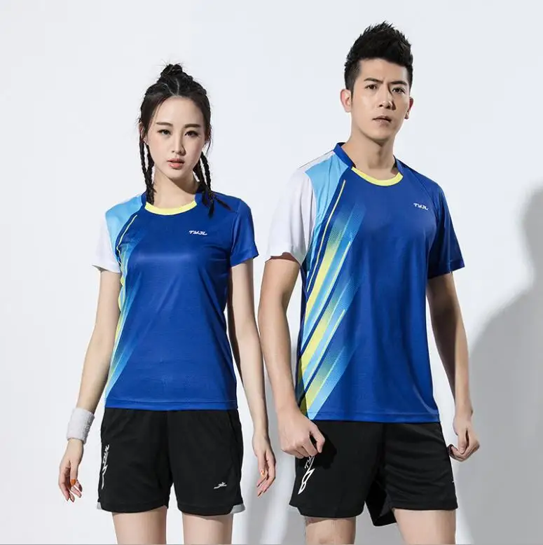 

Новые мужские/женские теннисные рубашки, спортивные шорты, одежда для бадминтона, быстросохнущая футболка для настольного тенниса с коротк...