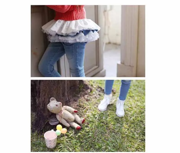 Новинка 2019 демисезонные джинсы для девочек детская юбка-пачка джинсовые брюки