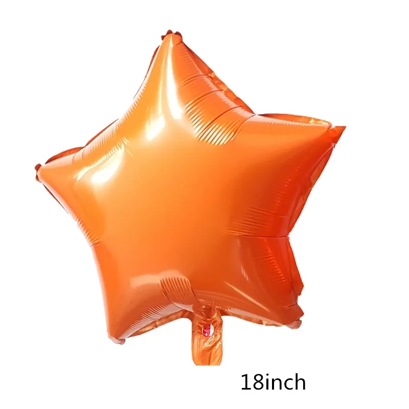 orange star Ракета, космонавт, фольгированные шары для маленьких мальчиков, конфетти, латексные шары, игрушки для празднования дня рождения, украшения для детей, космические шары - Цвет: orange star