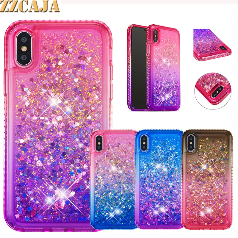 Алмазные чехлы для iPhone 11 Pro Max X XS XR 8 7 6 6S Plus SE 5S 5 блестящие Чехлы iPod Touch с зыбучим