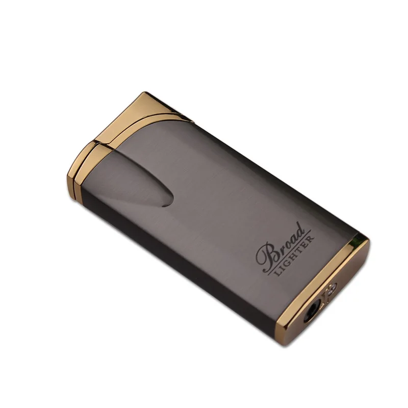 Маленькая металлическая газовая зажигалка Электронная цветная турбо бутан