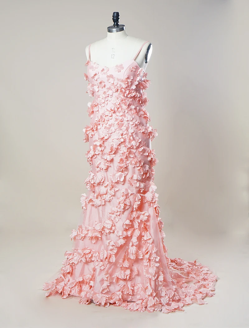 Vestidos De Novia вечерние платья бретельках 3D Foral Цветы Русалка Формальное вечернее