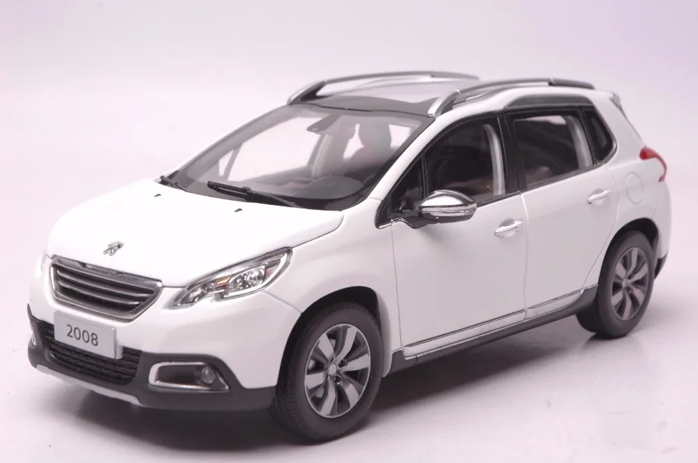 

1:18 Diecast Model for Peugeot 2008 White SUV Alloy Toy Car Miniature Collection Gift