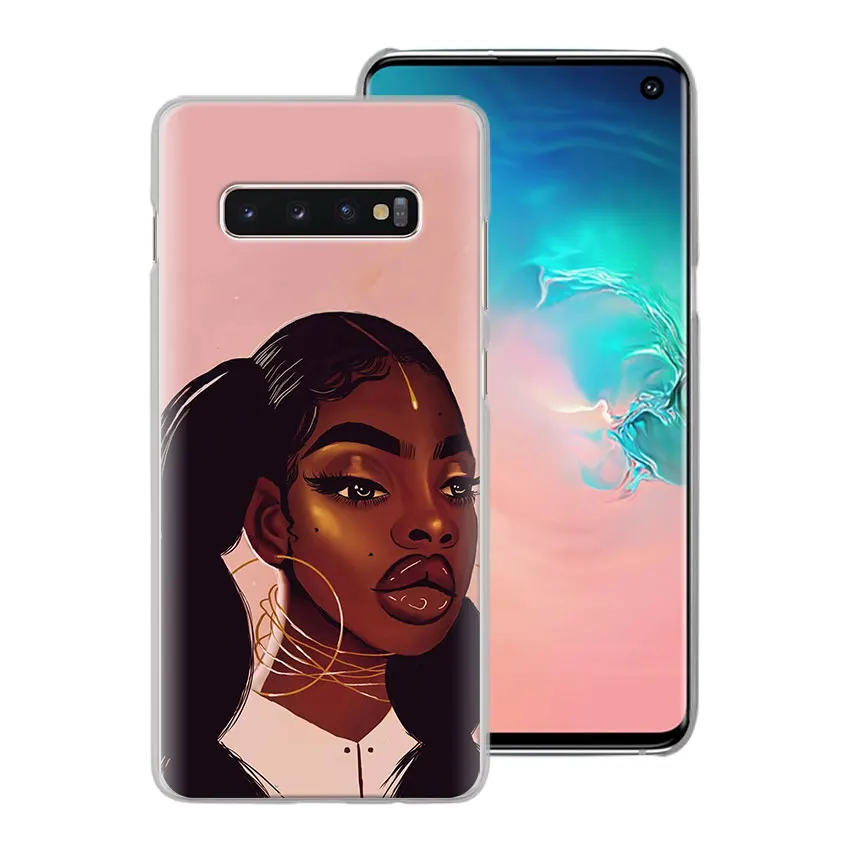 Черный чехол для телефона Melanin Poppin Queen Samsung Galaxy S10 S20 Ultra S7 S8 S9 Plus S10e Note 8 9 10 | Мобильные
