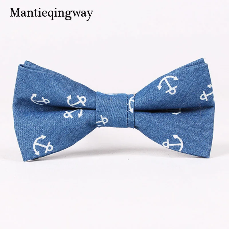 Mantieqingway галстук с принтом модный синий череп галстук-бабочка для деловые