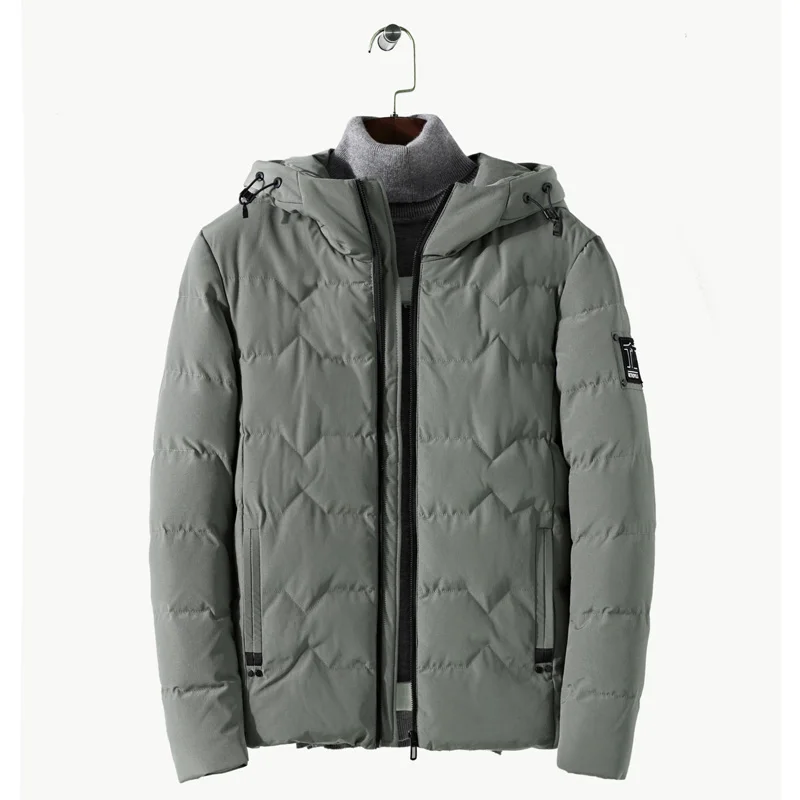 Army Green KENNTRICE/зимнее пальто, мужские парки, однотонные, сохраняющие тепло, ветронепроницаемые, водонепроницаемые, верхняя одежда с капюшоном, мужские зимние куртки - Цвет: Army Green