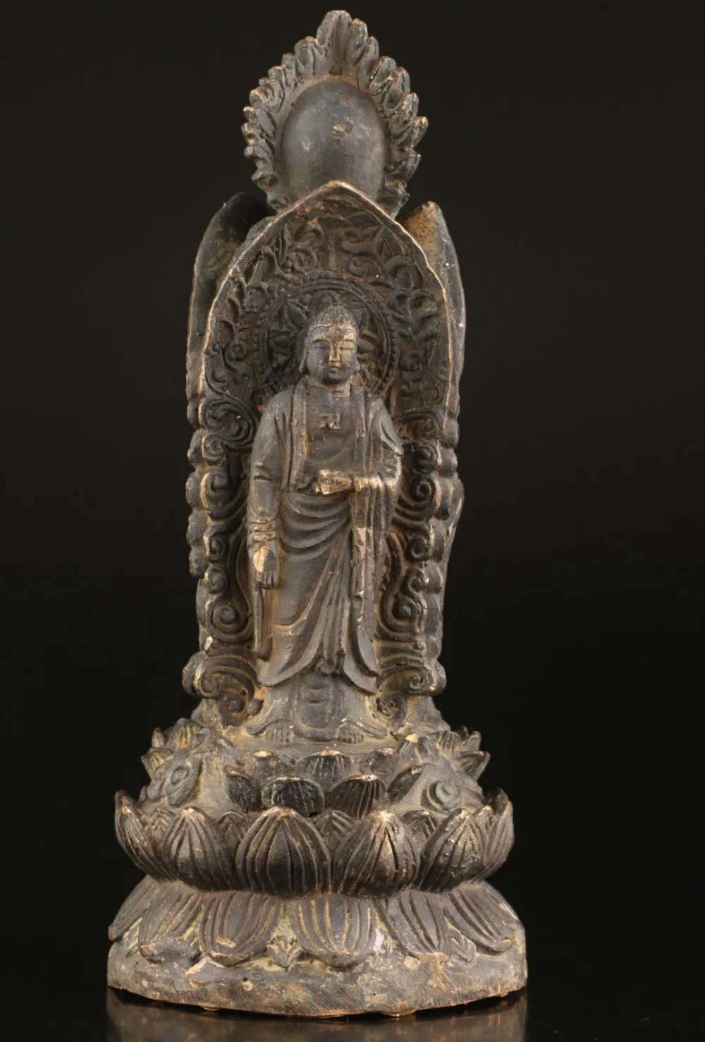 Винтажная Коллекция старое бронзовое литье редкая поклонение трехмерная статуя