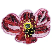 10pieces embroidery sequin beaded diamond patches floral petal applique motif for dress clothes decorated sewing supplies th927