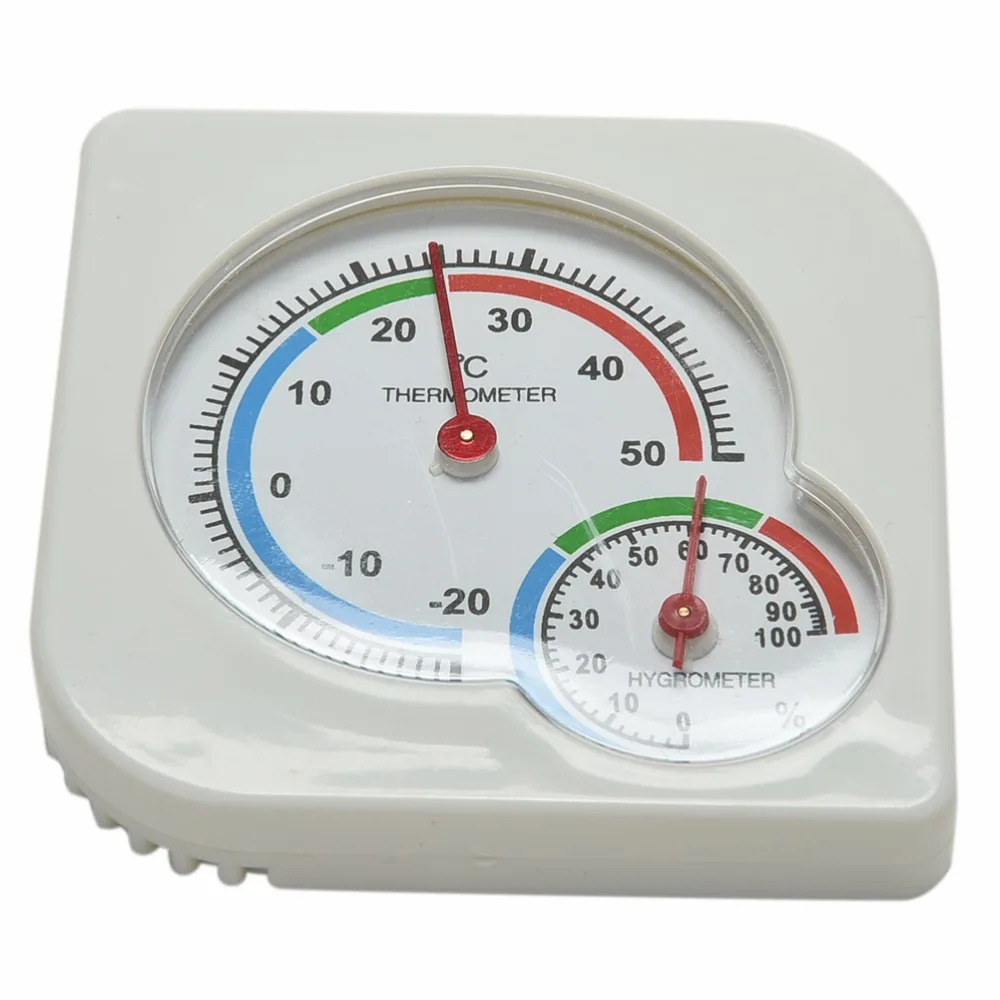 Indoor Outdoor Square Double Dial Thermometer Hygrometer Humidity Meter Inductive Pointer -20C-50C | Инструменты