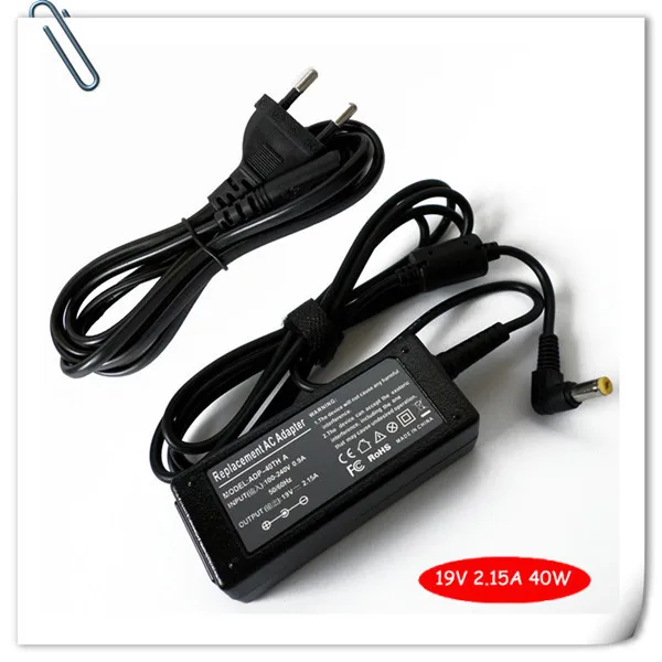 

New 19V 2.15A 40W AC Adapter Charger + plug Cable for Acer Aspire AS1430-4857 universal charger caderno carregador