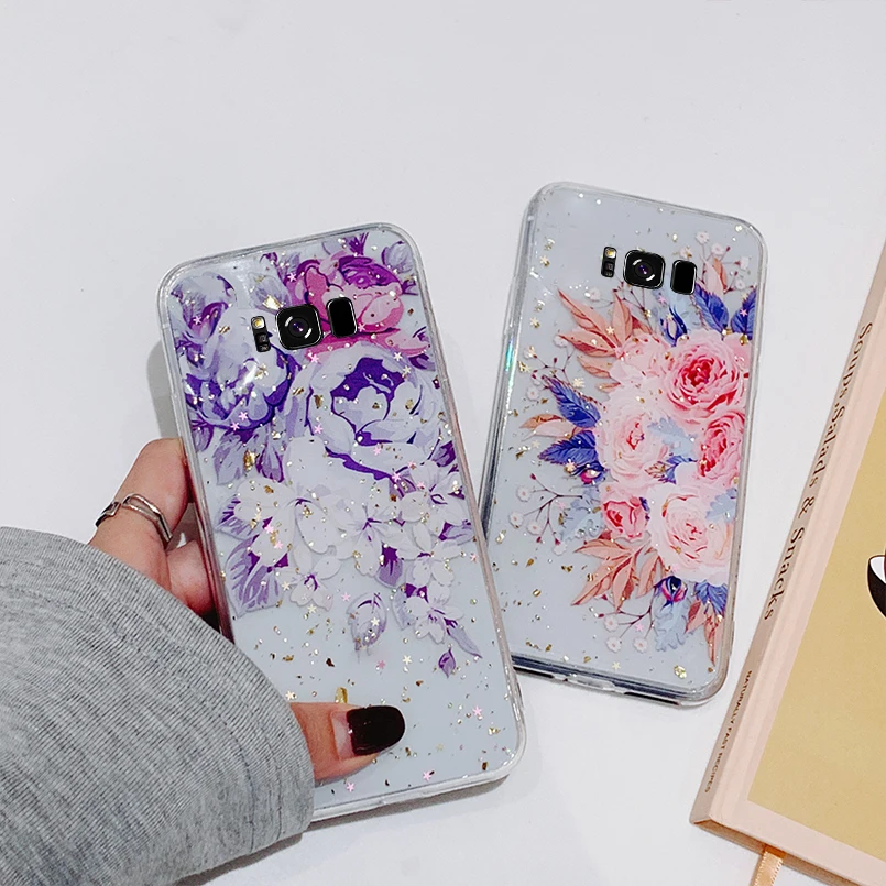 Роскошный цветочный чехол для телефона samsung Galaxy S10 S9 S8 Plus A7 2018 Note 9 8 |
