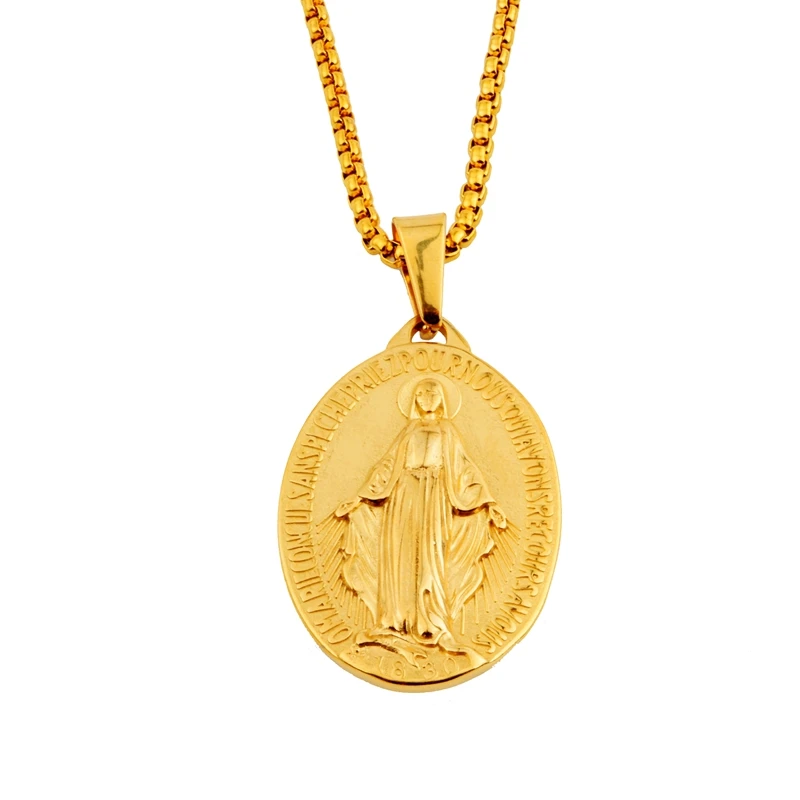 Goofan Мария кулон Цепочки и ожерелья Нержавеющая сталь Модные украшения для Для