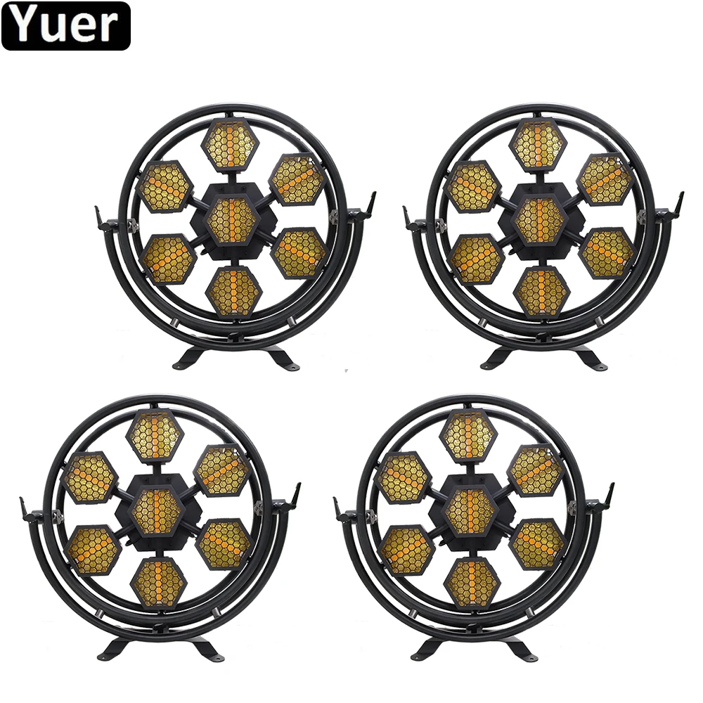 Koop 4 Stks/partij Disco Licht 7X60W Led Retro Flash Stage Effect Licht DMX512 Led Laser Projector Music Stage Dj Disco Verlichting Nachtlampje