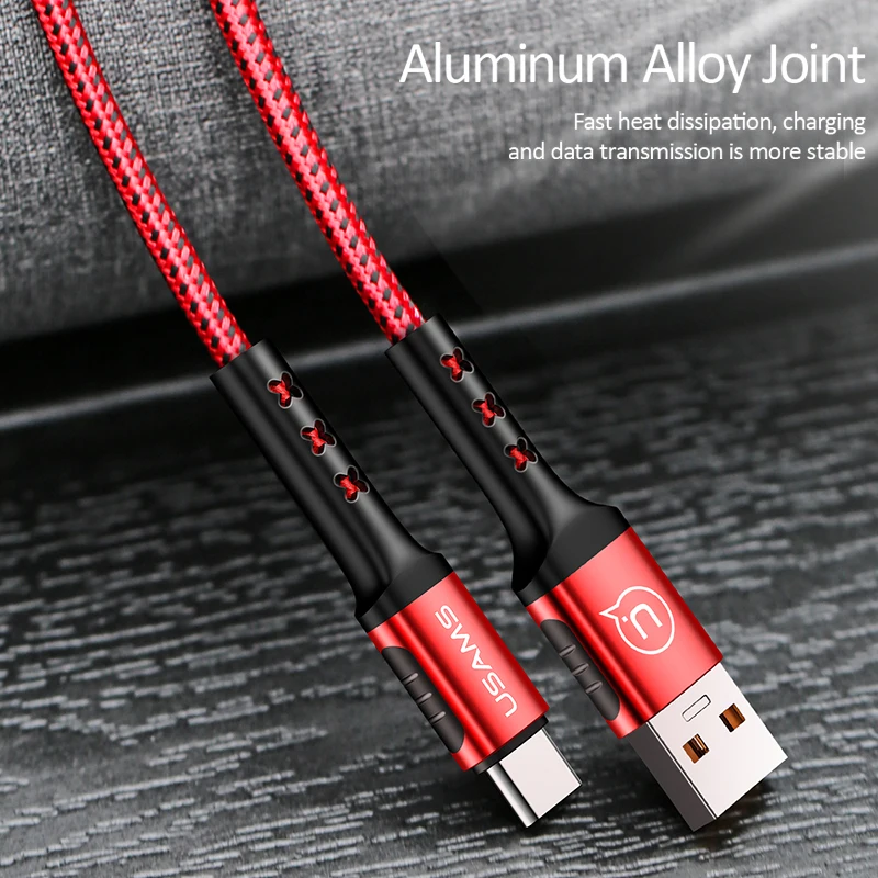 USAMS 5A кабель USB C для быстрой зарядки типа 1 2 м телефона Huawei OPPO Samsung S8 s9 LG Cabo|Кабели
