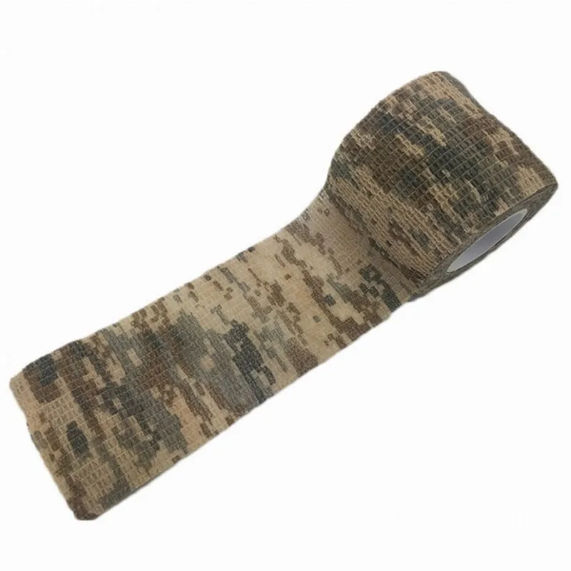 Multi-functional Camo Tape Non-woven Self-adhesive Camouflage Wrap Hunting Cycling Waterproof Non-Slip Camo Stealth Tape - Цвет: Desert Digital