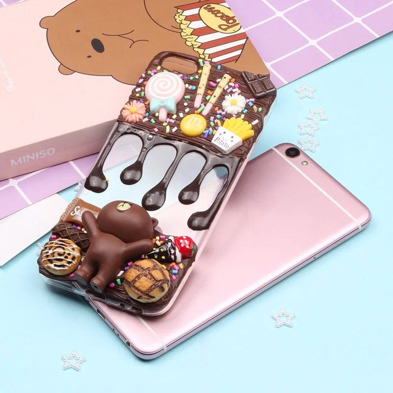 Чехол с имитацией крема для iPhone 11 Pro 6 6S 7 Plus 8 X XS Max XR кремовые кукольные Чехлы