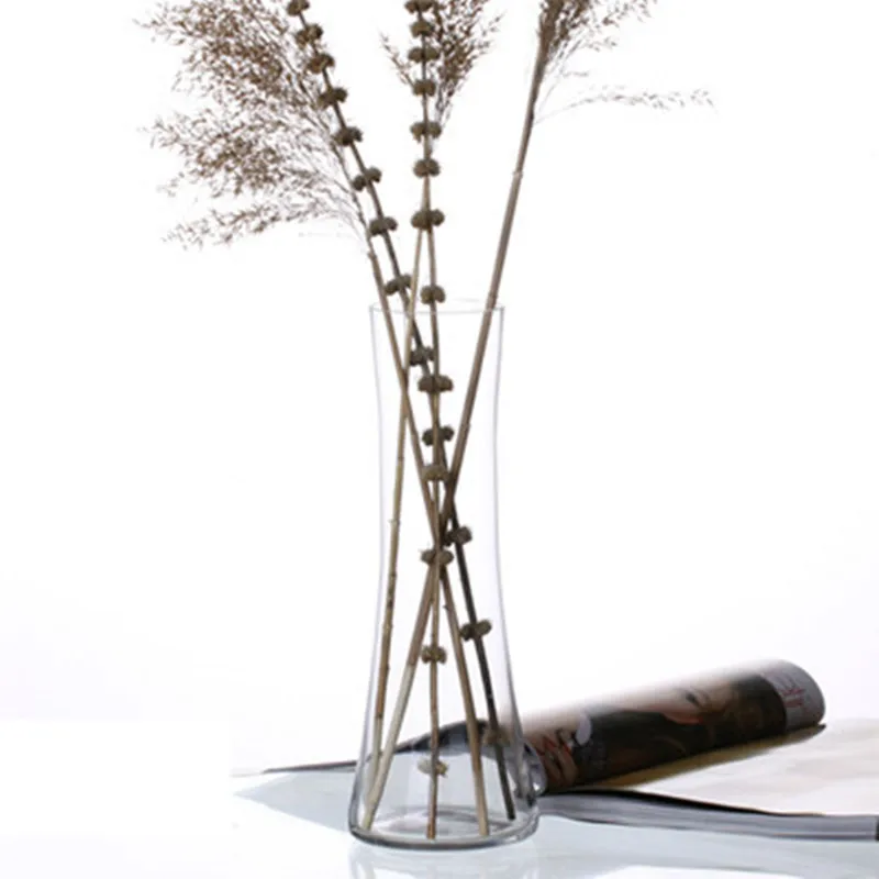 

Transparent glass vase luckybamboo vase Large wedding home decor