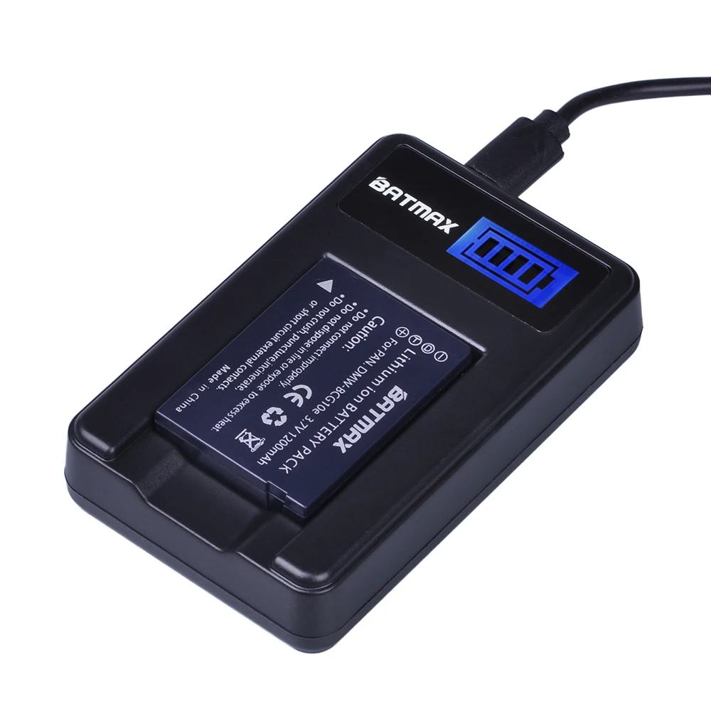 Аккумулятор 2xDMW-BCG10 DMW BCG10 BCG10E + зарядное устройство USB с ЖК-дисплеем для Panasonic Lumix (art.: 7ac1f1faa) - 7ac1f1faa