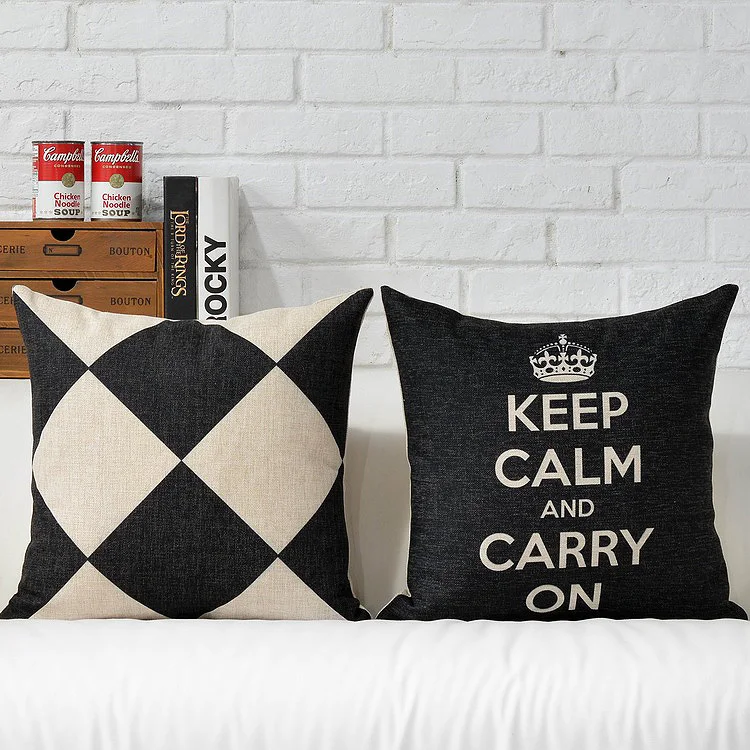 Нордическая черно белая Подушка с геометрическим рисунком подушка для птиц