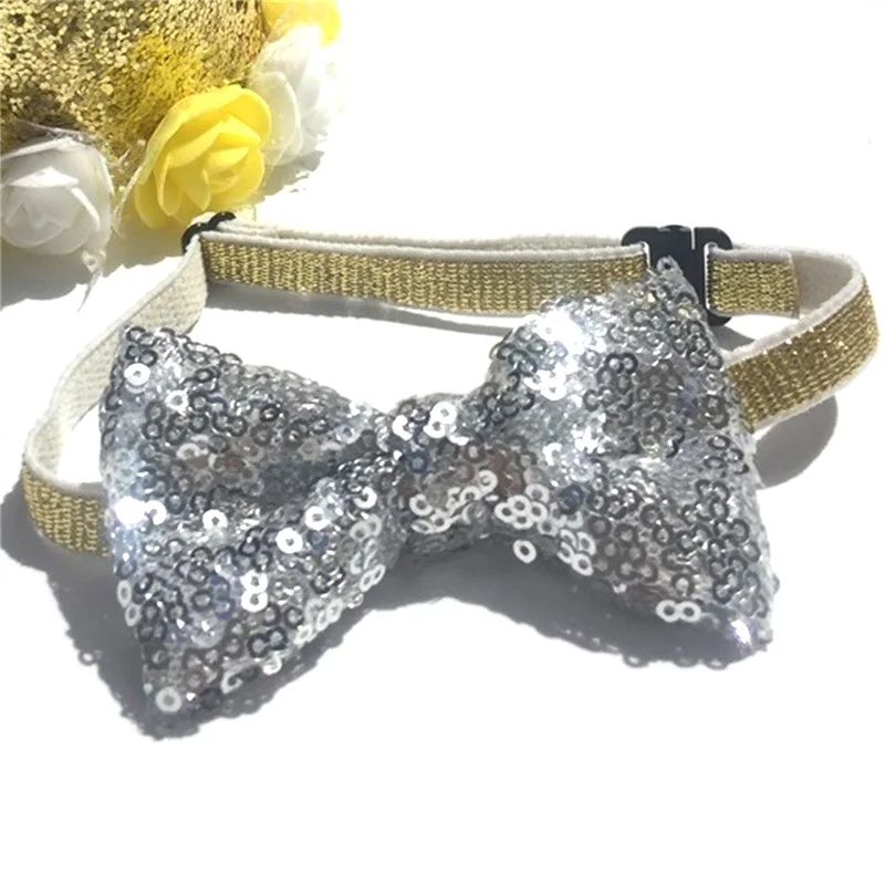White Tie Домашние животные Собаки Аксессуары для кошек день рождения Кепка Принцесса Корона шляпа повязка с бантом щенок котенок карнавальный костюм головной убор - Цвет: White Tie