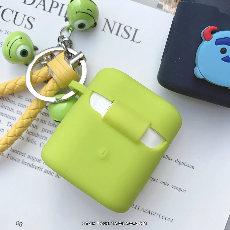 Мультяшная большая сумка для глаз для huawei Flypods/Freebuds2Pro наушники Мягкий силиконовый чехол, для оригинальных flypods защитный чехол с ремешком