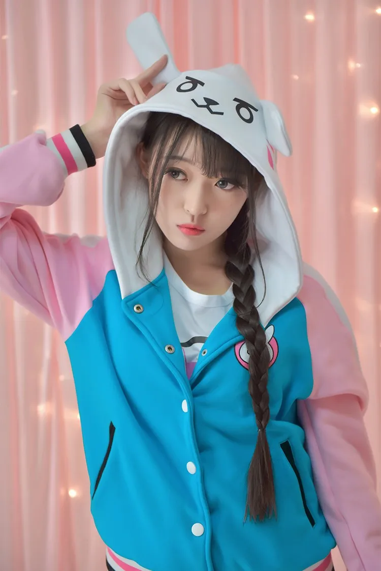 Аниме игры OW милый D. VA унисекс синий костюм для косплея пальто толстовка модная куртка