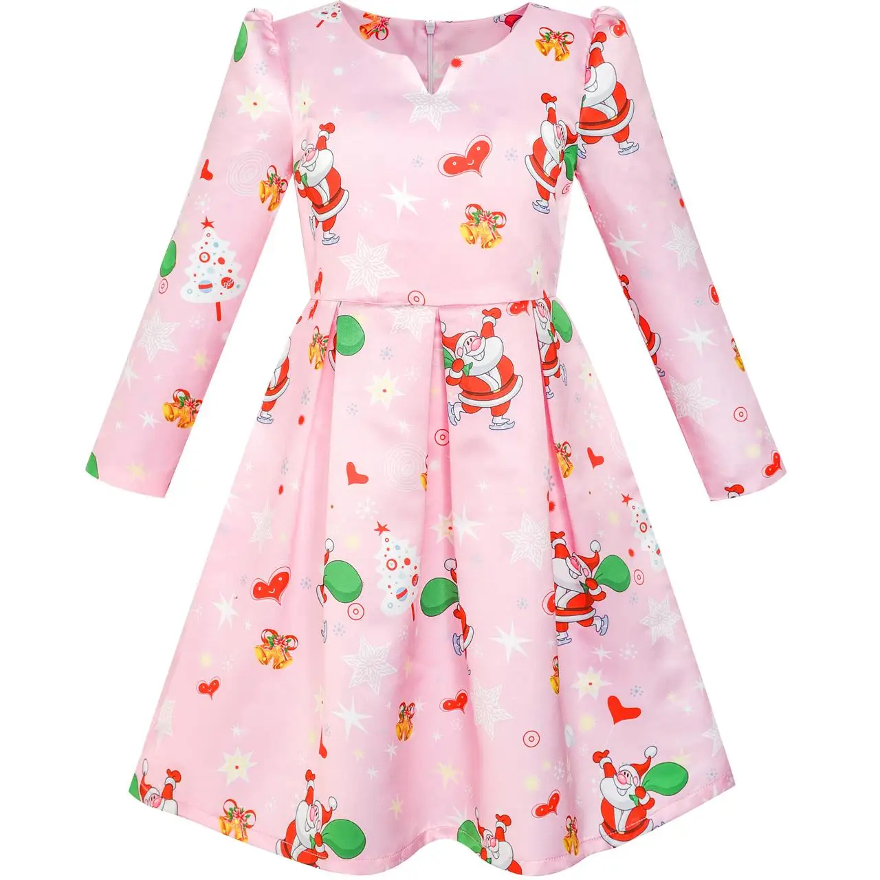 Sunny Fashion платья для девочек новогодние костюмы рождество Санта Дерево Год Подарок