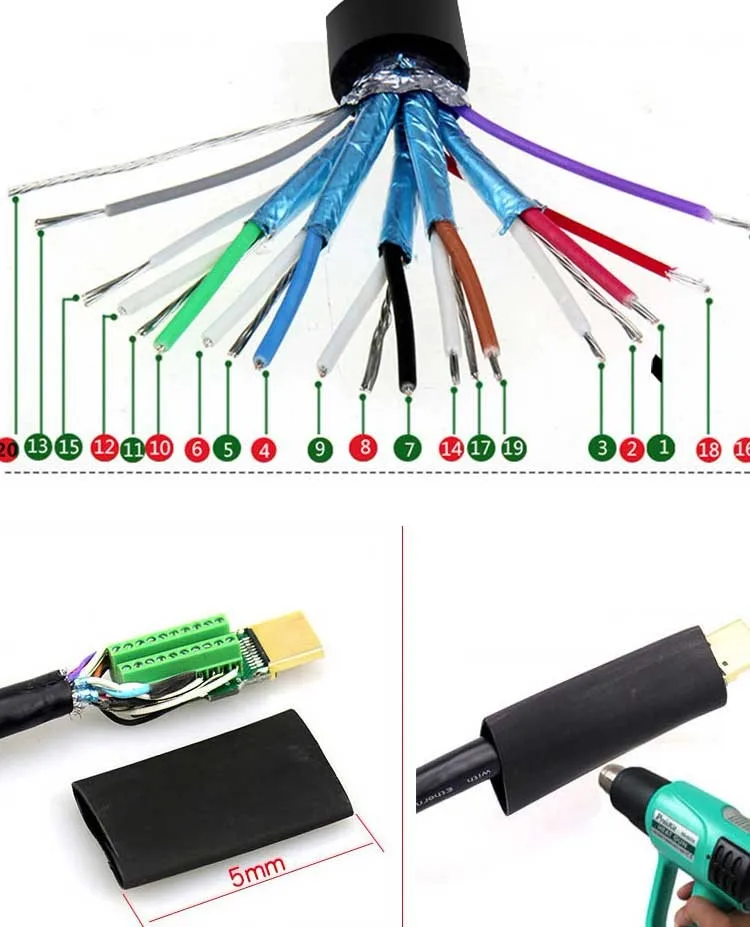 HDMI 2,0 1,4 HD адаптер разъем Breakout терминал доска, нет необходимости пайки Высокое качество, с корпусом Shell