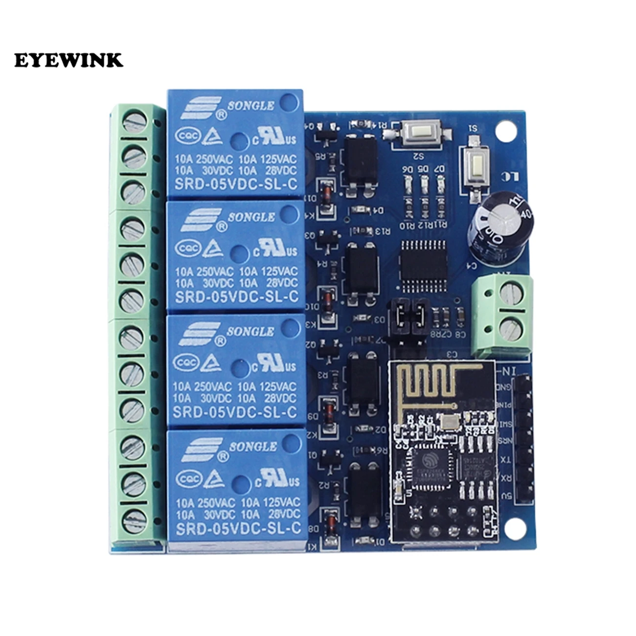 Модуль реле канала Wi Fi ESP8266 для смартфона IOT 1 шт. 5 В/12 В 4 приложение контроллер