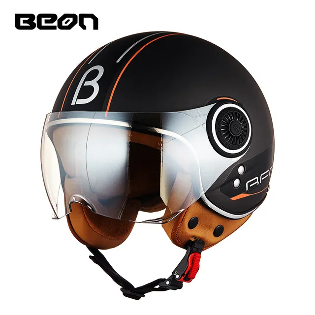 Capacete BEON 110B Motorcycle Scooter Helmet beon open face 3/4 motorbike jet vintage retro helmets Casco ECE Certification 2