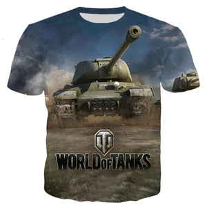 PLstar Космос Лето Новая мода Мужская футболка игры World Of Tanks узоры 3D принт Мужские Женские повседневные крутые футболки топы - Цвет: color as the picture