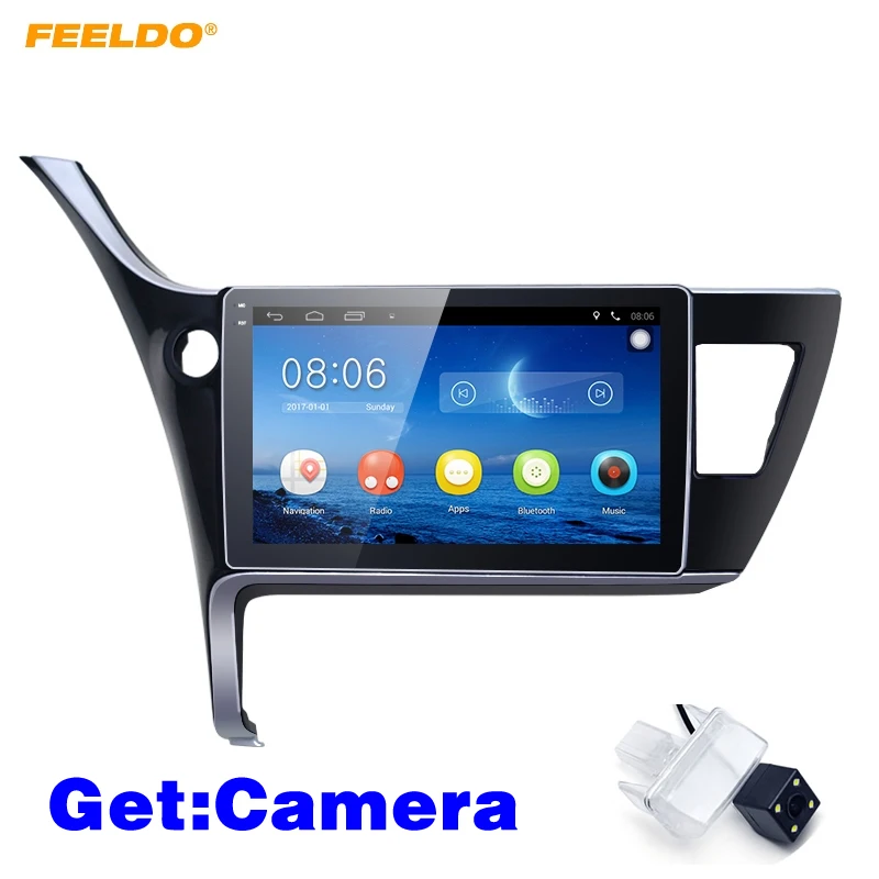 Автомобильный мультимедийный плеер FEELDO 10 1 дюйма Android 6 0 четыре ядра GPS Bluetooth Navi