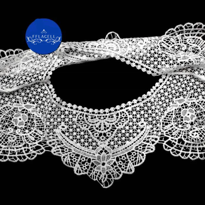 Белый кружевной воротник с вырезом FFLACELL двухсторонний костюм для шитья
