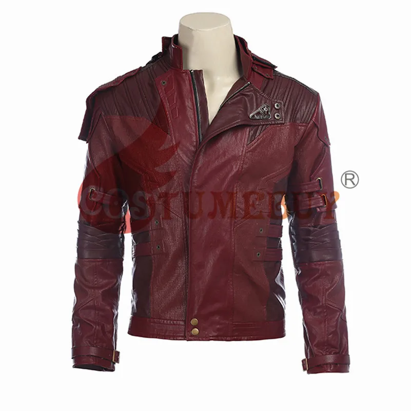 CostumeBuy Звездный Лорд Питер Квилл короткая куртка косплей костюм на Хэллоуин стражи галактики 2 костюм PU кожаная куртка пальто