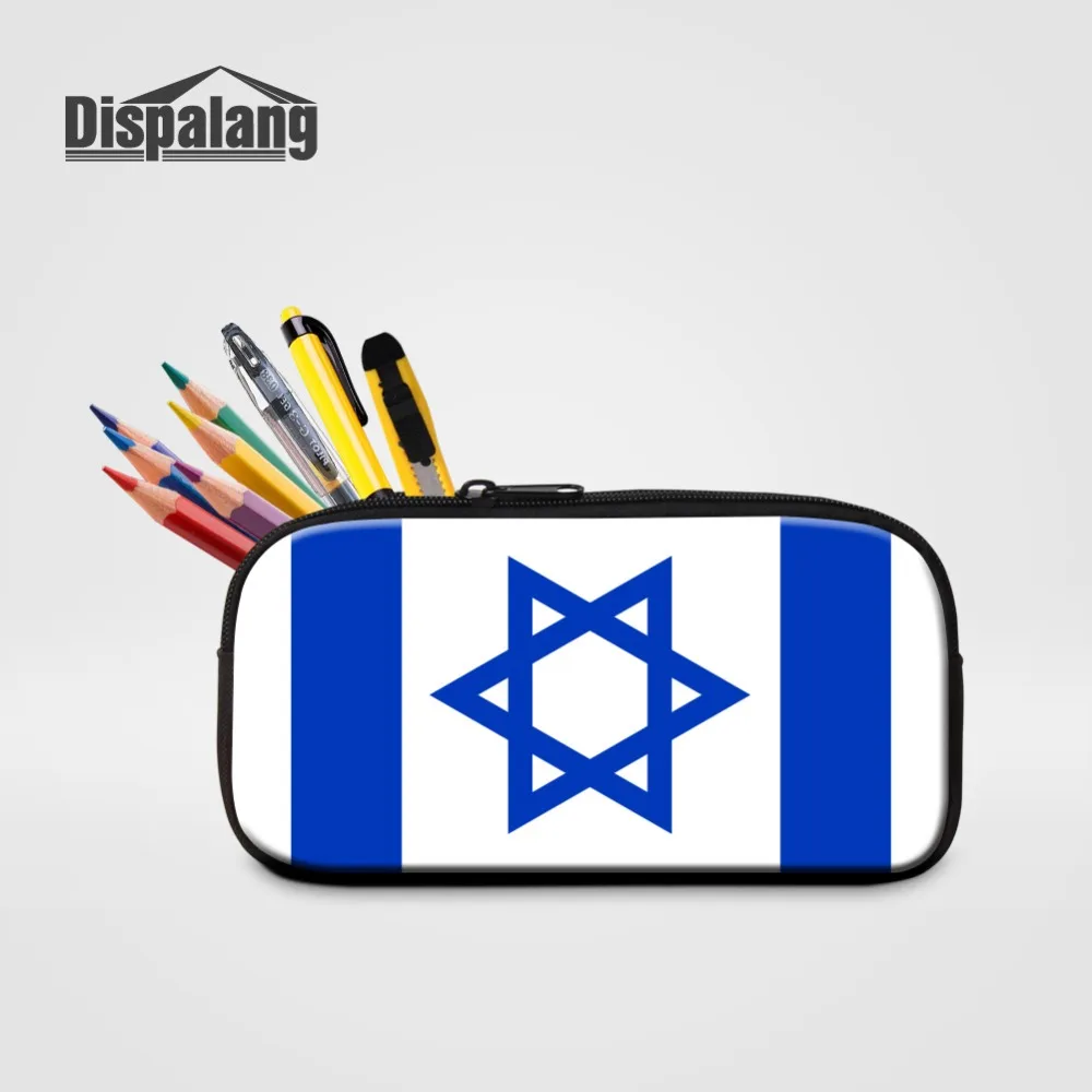 

Dispalang National Flag Pencil Case For Girl Boy Portable Stationery Women Cute Cosmetic Bags Child Small Pen Box Bag For School