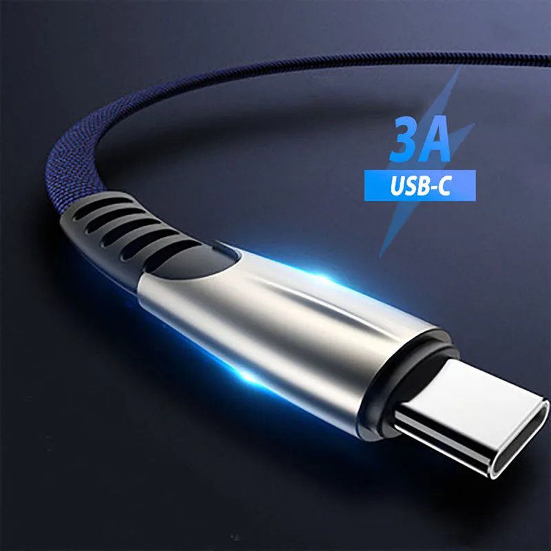 Кабель USB Type C 3 м 2 1 кабель для быстрой зарядки Samaung S10 S9 plus A50 Xiaomi Redmi K20 Huawei Nova 5 pro