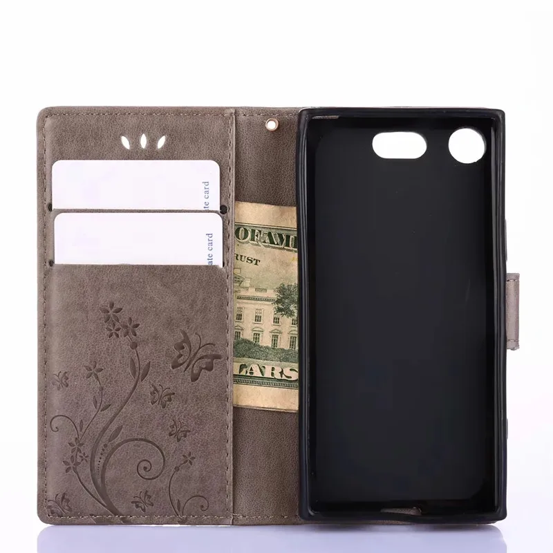 DIY Leather flip wallet Cases For Sony Xperia XZ1 mini X Z3 Z5 Z1 Compact Z4 XZ2 XA XA1 XZ M2 aqua Performance E5 stand covers | Мобильные