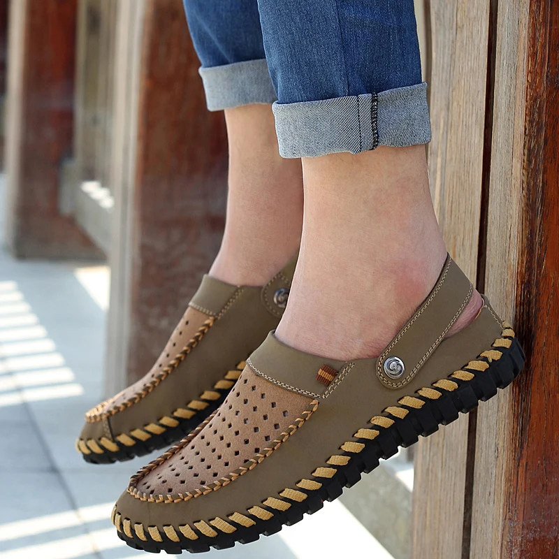 Eosnyx/летние мужские сандалии из спилка повседневная обувь кроссовки уличная