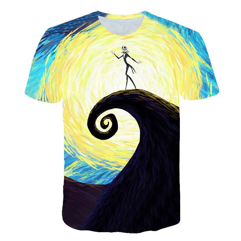 Хэллоуин клоун Мужская футболка волосы крутая Магия панк Рок Фильм аниме одежда