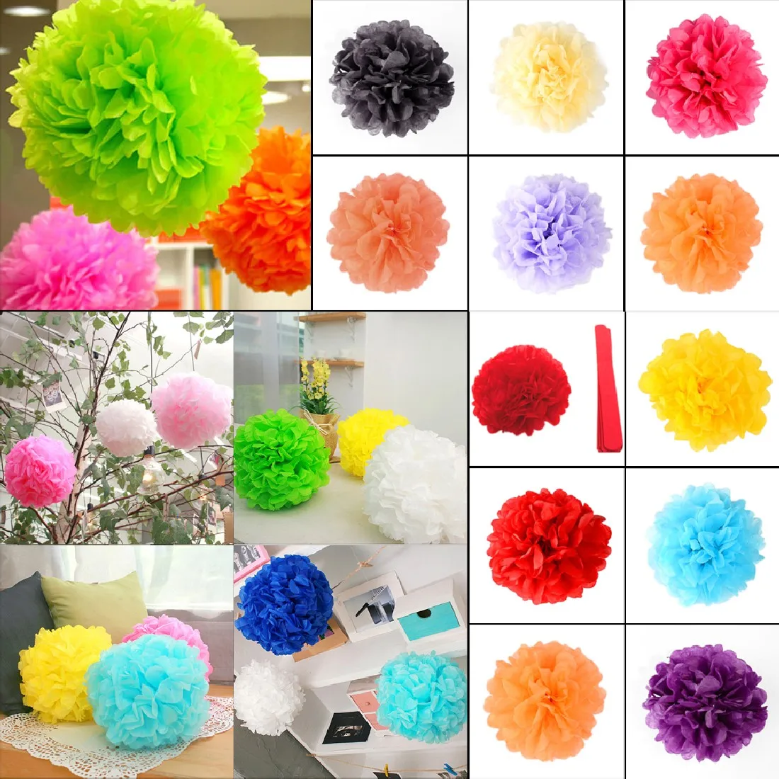 Папиросная бумага цветочные шарики 1 шт. сделай сам бумажный цветок для свадьбы