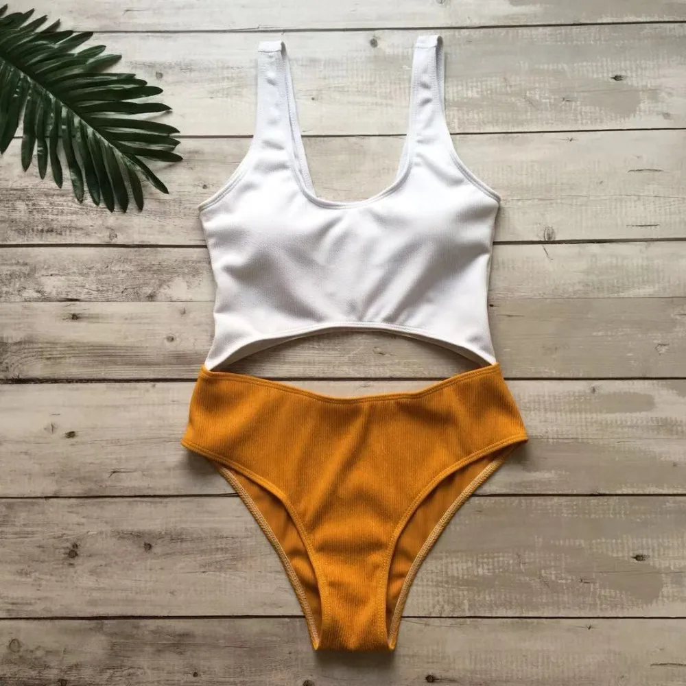 Sexy One Piece Swimsuit Female Cut Out Monokini Swimwear Women Hollow Bathing Suit Swimming Beach Wear | Спорт и развлечения
