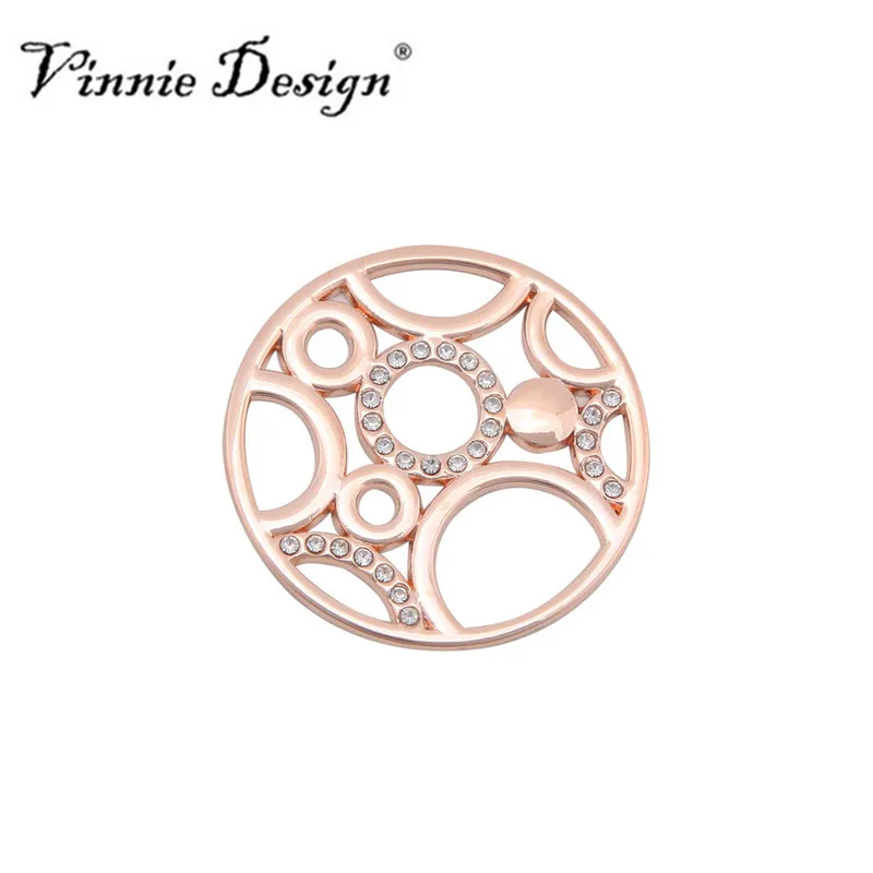 Винни Дизайн ювелирные изделия 25 мм небольшой кристалл Круглый Монета диск