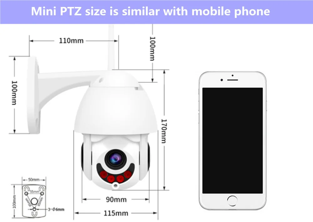2 5 &quotСупер Мини PTZ Wifi ip камера 1080P HD Беспроводная 2MP охранная наблюдения наружная
