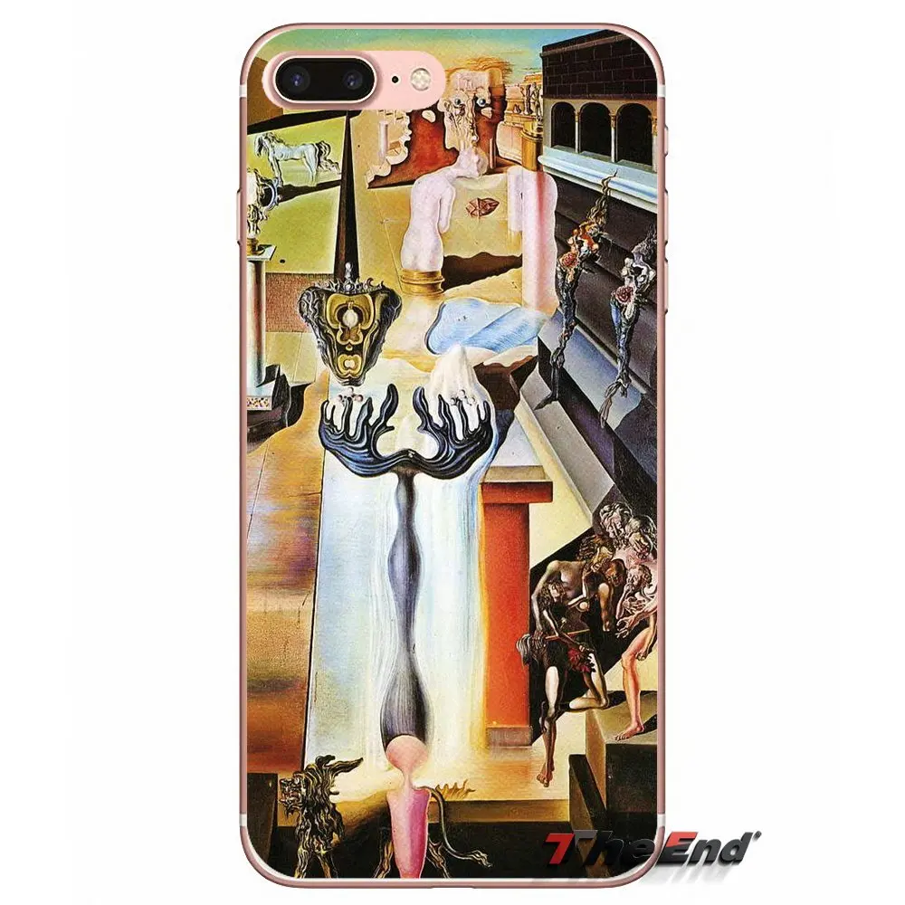 Мягкий ТПУ чехол для iPhone X 4 4S 5 5S 5C SE 6 6S 7 8 Plus Samsung Galaxy J1 J3 J5 J7 A3 A5 2016 2017 salvador dali Famous painter