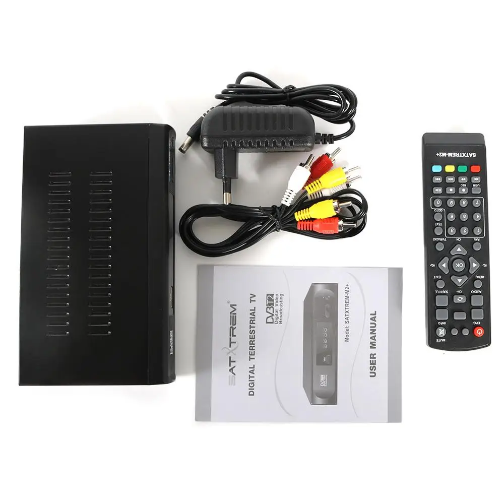 DVB-T2 TV Box Satxtrem M2 Plus приставка DVB T2 ТВ-тюнер DVB-T тюнер Wifi ресивер DVBT2 DVB-T2 Vga цифровая ТВ коробка+ USB Wifi Поддержка Dolby PVR EPG - Цвет: DVB-T2 TV Box