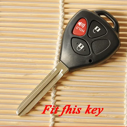 Silicone rubber Key fob cover set cap for toyota Hilux Vitz Rav4 Aqua Camry Highlander Land Cruiser Pardo 3 button remote repair |