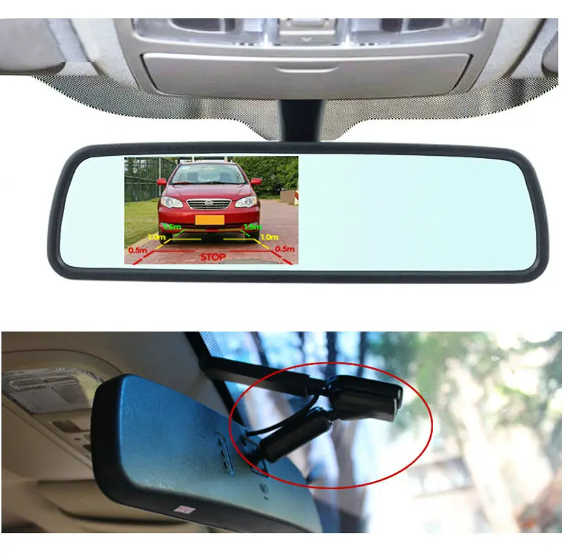4," TFT lcd Специальный автомобильный зеркальный монитор заднего вида с оригинальным монтажным кронштейном, Автомобильный видео монитор для парковки CCTV
